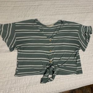 Chance or Fate Cropped Button up Blouse